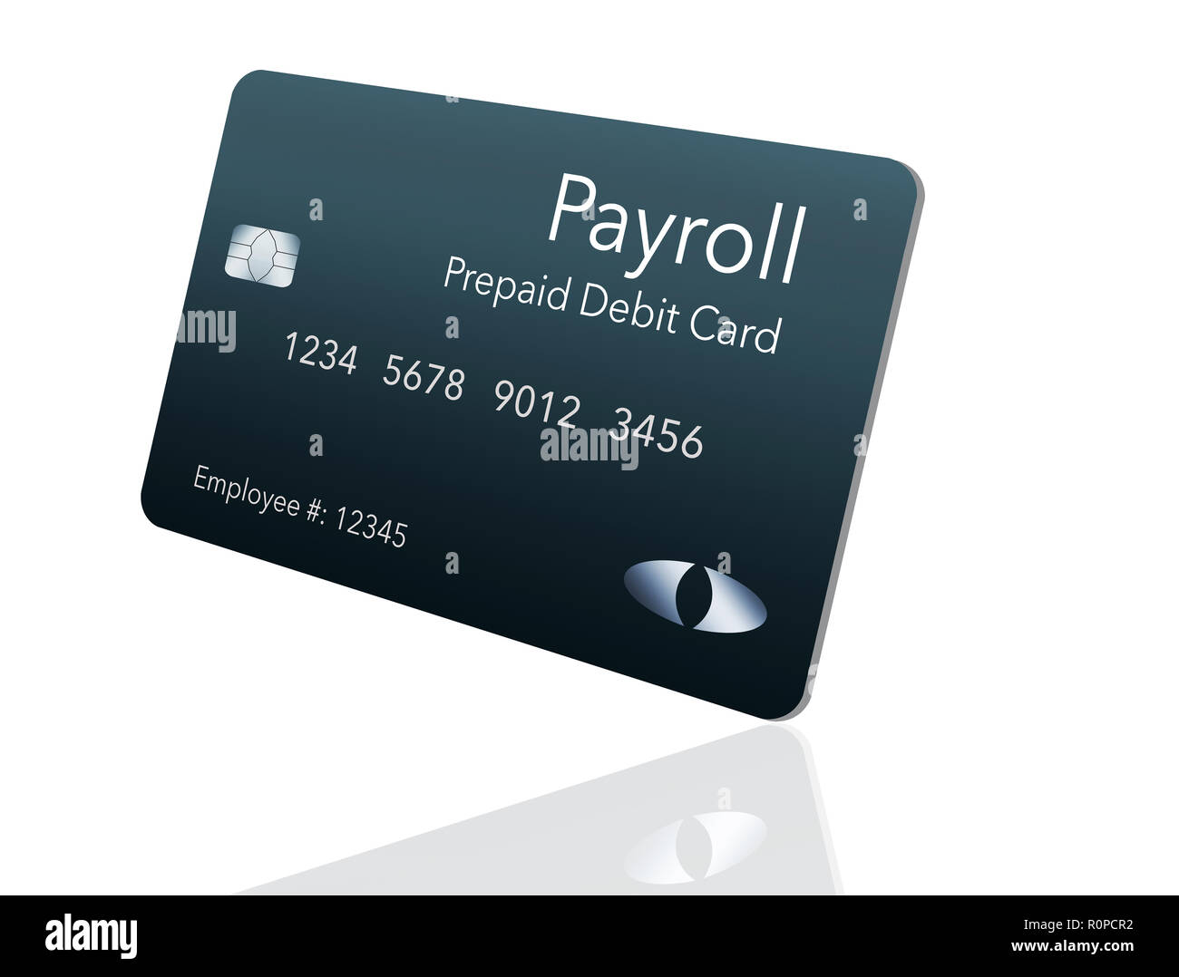 Ici, c'est une carte de débit de la paie. C'est un pré-payé de débit utilisée pour payer les salaires des employés leur masse salariale. C'est et de l'illustration. Banque D'Images