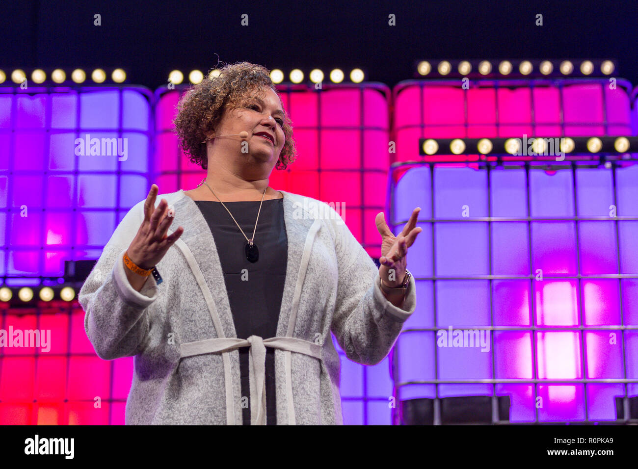 Lisbonne, Portugal. 05 novembre, 2018. Lisbonne, Portugal. Vice-President-Environment, Politiques et initiatives sociales de Apple, Lisa Jackson au sommet Web 2018 Credit : Alexandre Sousa/Alamy Live News Banque D'Images
