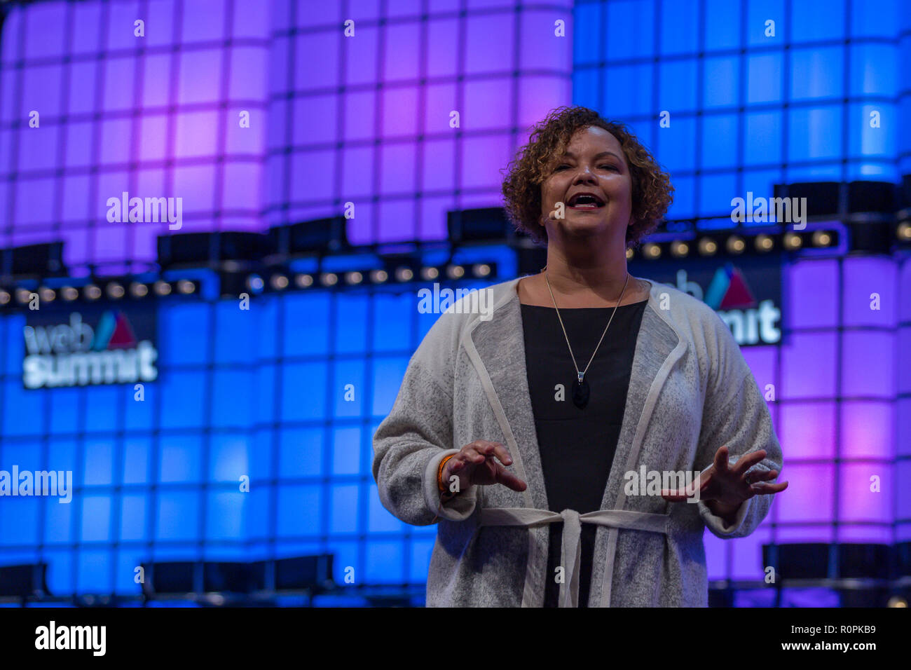 Lisbonne, Portugal. 05 novembre, 2018. Lisbonne, Portugal. Vice-President-Environment, Politiques et initiatives sociales de Apple, Lisa Jackson au sommet Web 2018 Credit : Alexandre Sousa/Alamy Live News Banque D'Images