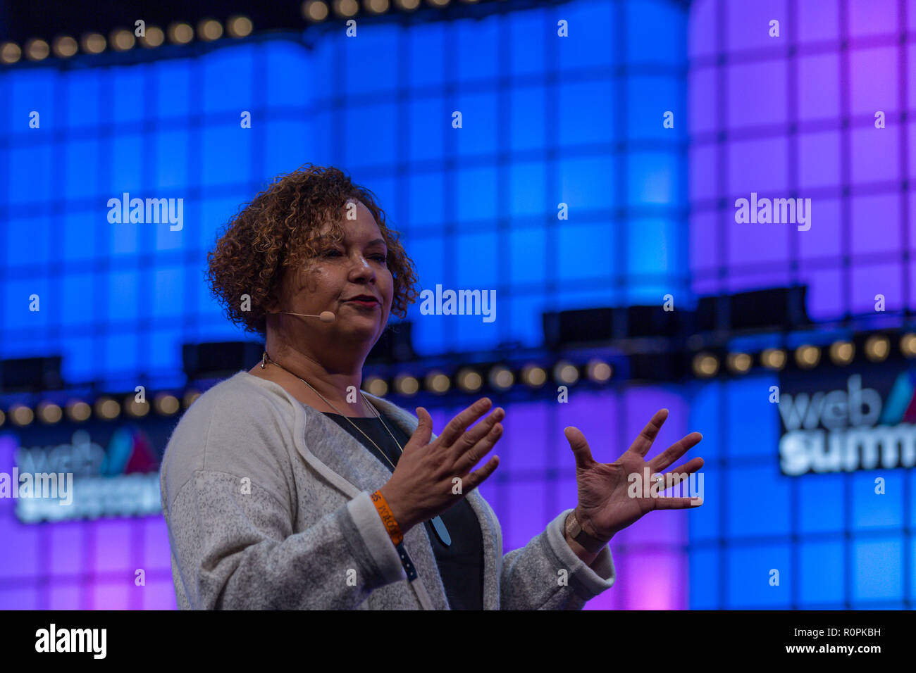 Lisbonne, Portugal. 05 novembre, 2018. Lisbonne, Portugal. Vice-President-Environment, Politiques et initiatives sociales de Apple, Lisa Jackson au sommet Web 2018 Credit : Alexandre Sousa/Alamy Live News Banque D'Images