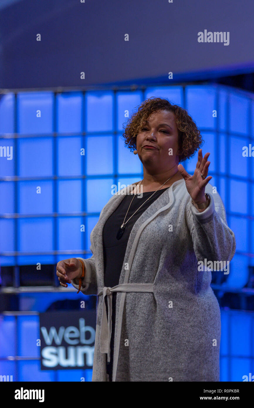 Lisbonne, Portugal. 05 novembre, 2018. Lisbonne, Portugal. Vice-President-Environment, Politiques et initiatives sociales de Apple, Lisa Jackson au sommet Web 2018 Credit : Alexandre Sousa/Alamy Live News Banque D'Images