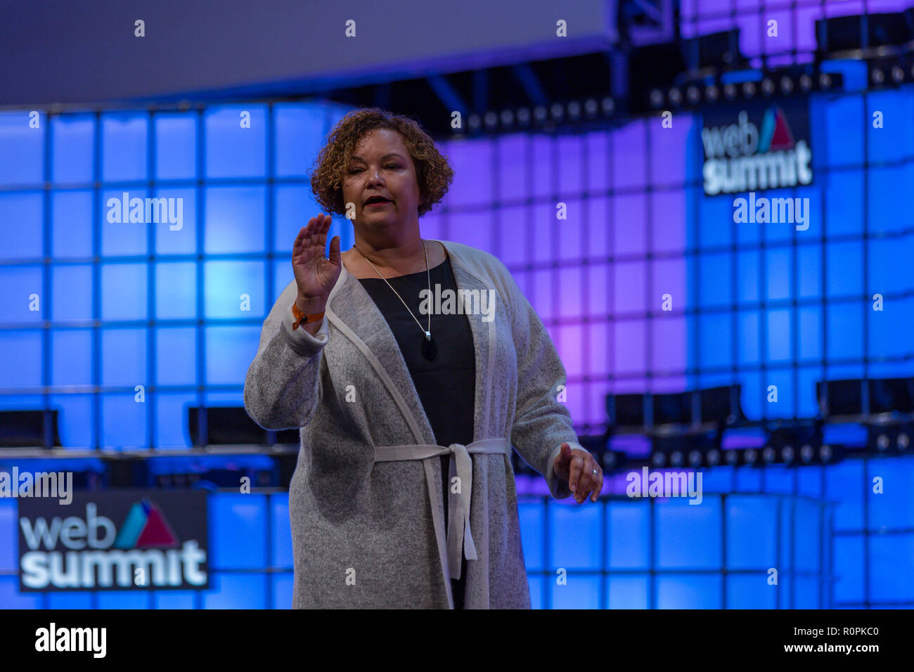 Lisbonne, Portugal. 05 novembre, 2018. Lisbonne, Portugal. Vice-President-Environment, Politiques et initiatives sociales de Apple, Lisa Jackson au sommet Web 2018 Credit : Alexandre Sousa/Alamy Live News Banque D'Images