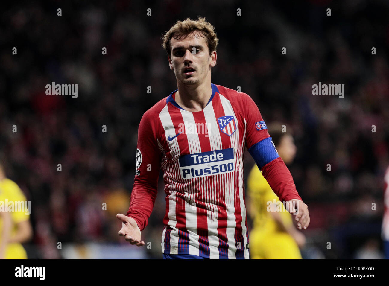 Madrid, Madrid, Espagne. Nov 6, 2018. L'Atletico de Madrid Griezmann Antoine au cours de match de la Ligue des Champions entre l'Atlético de Madrid et le Borussia Dortmund à Wanda Metropolitano Stadium. Legan Crédit : P. Mace/SOPA Images/ZUMA/Alamy Fil Live News Banque D'Images