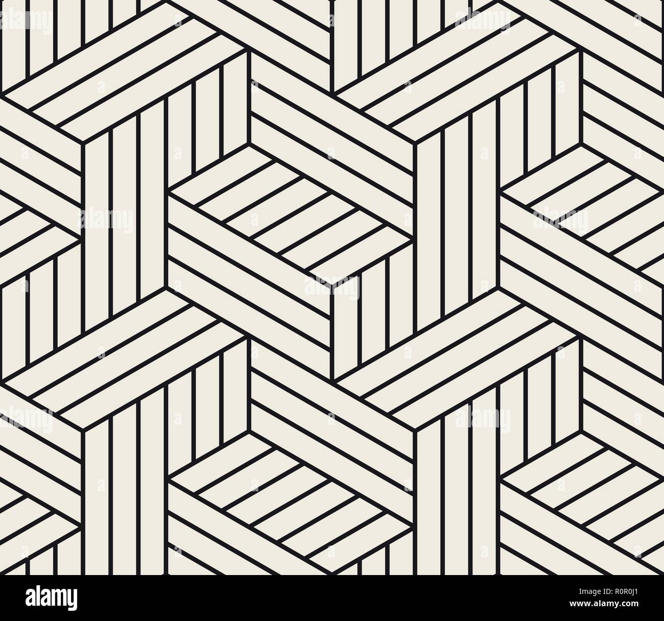 Seamless Vector pattern géométrique. Simple abstract lines lattice. Éléments répétés fond élégant Illustration de Vecteur