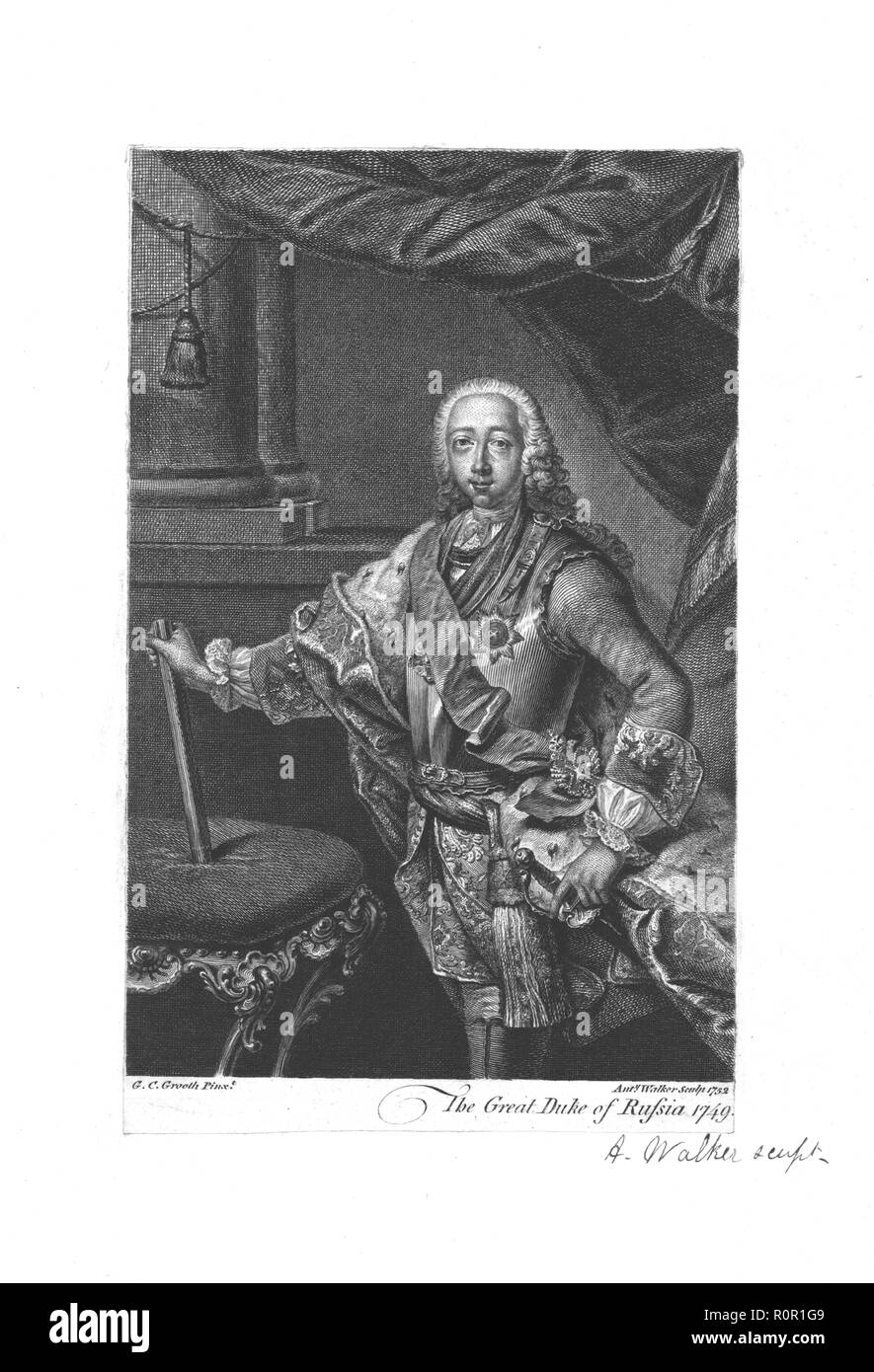 'Le Grand Duc de Russie, 1749', (1752). Organisateur : Anthony Walker. Banque D'Images