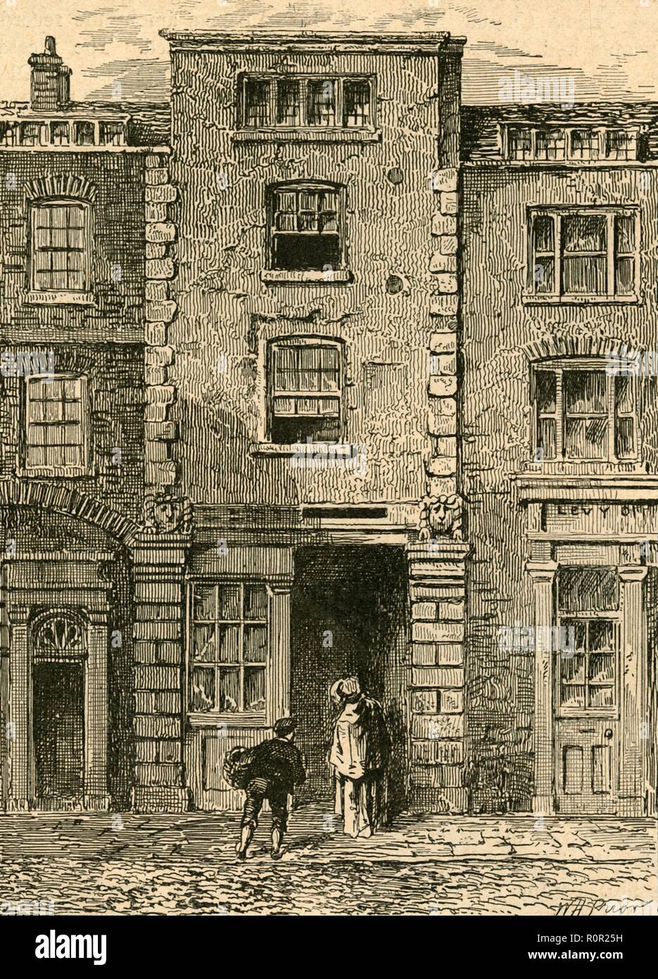 'Chambre aurait été occupé par Dryden dans Fetter Lane', 1897. Créateur : Inconnu. Banque D'Images