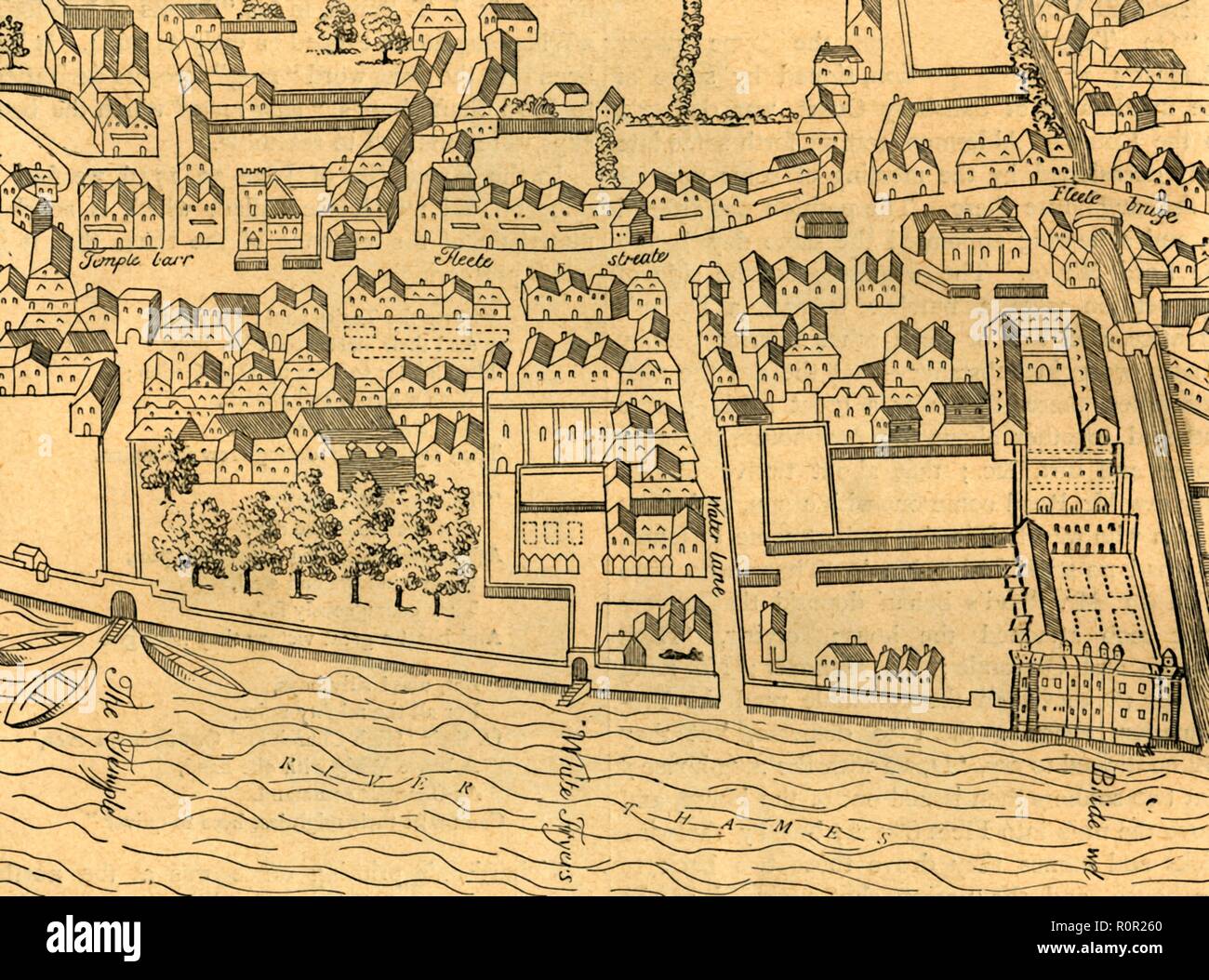 'Fleet Street, le Temple, etc...", (1897). Créateur : Inconnu. Banque D'Images