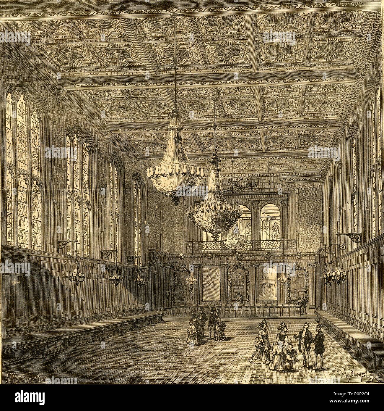 'Intérieur de Merchant Taylors' Hall', 1897. Créateur : Inconnu. Banque D'Images