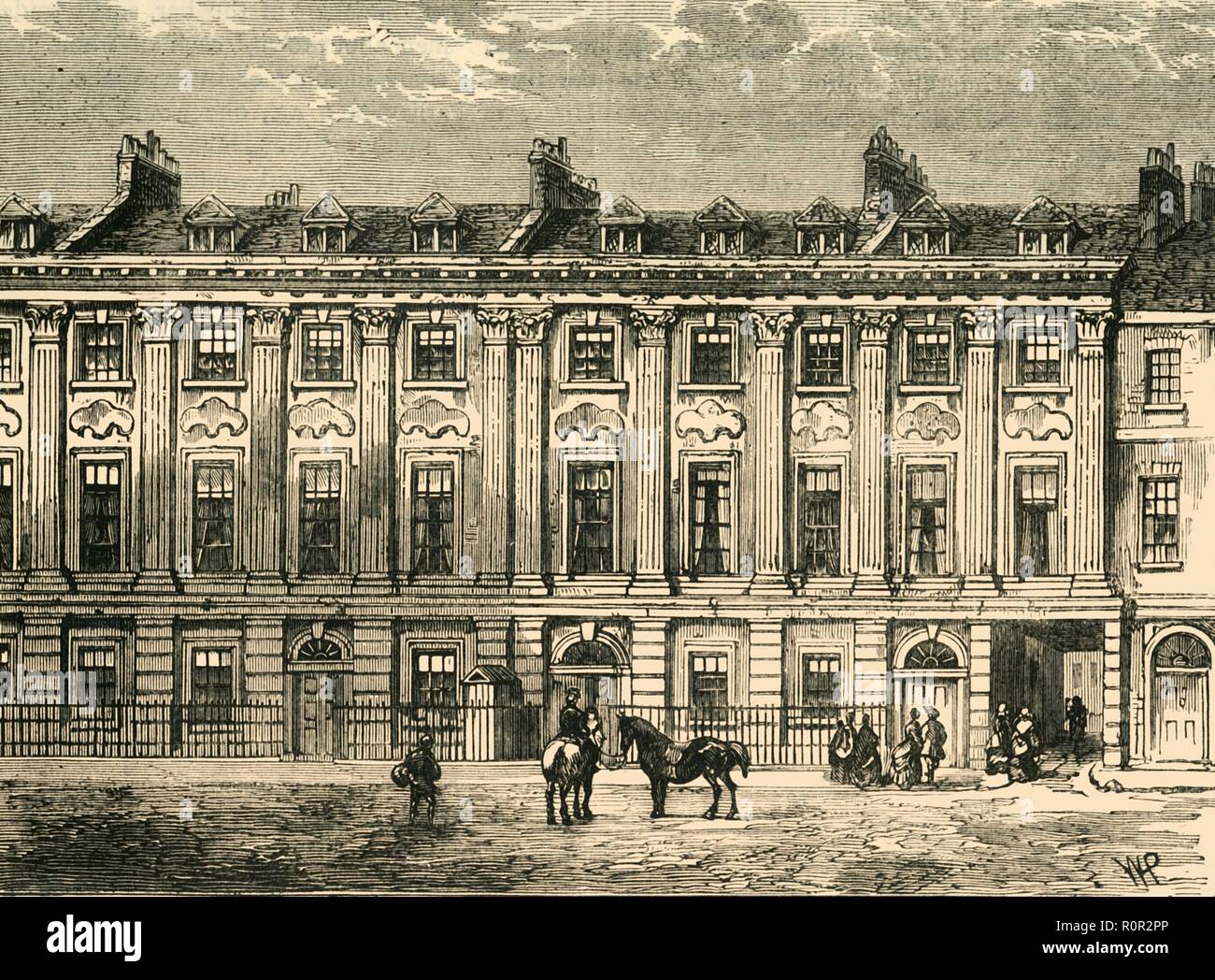 'Vieilles Maisons à Great Queen Street, South Side, 1850', (1881). Créateur : Inconnu. Banque D'Images
