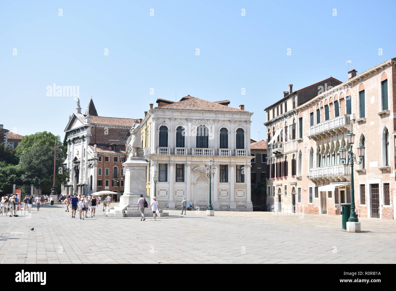 La place de San Stefano à Venise Banque D'Images