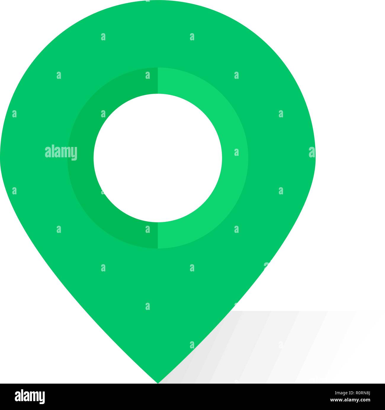 Broche simple green map avec ombre Illustration de Vecteur