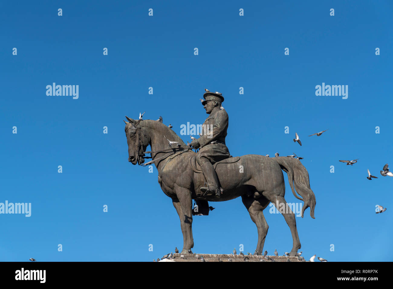 Ankara/Turkey-October 29 2018 : Statue de Mustafa Kemal Ataturk dans quartier Ulus Banque D'Images