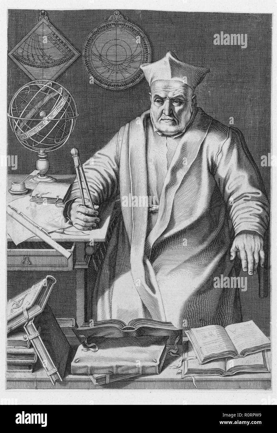 Portrait du Cardinal Christopher Clavius , 1606. Organisateur : École Italienne (17e siècle). Banque D'Images