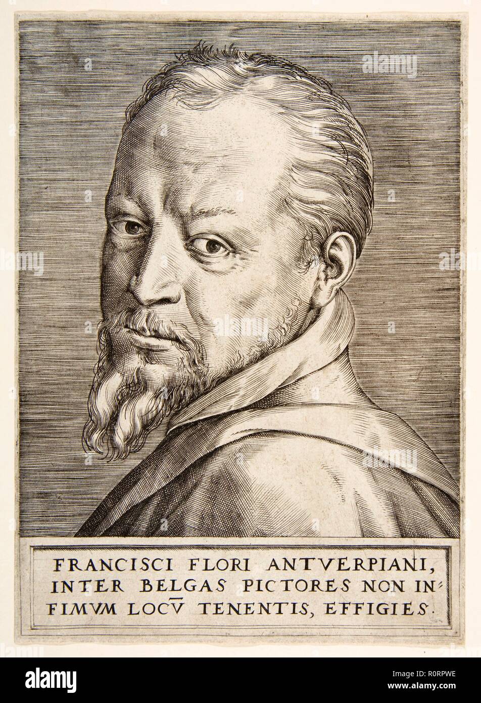 Portrait de Frans Floris, 16ème siècle. Organisateur : Giulio Bonasone (fl. 1531 - 1576). Banque D'Images