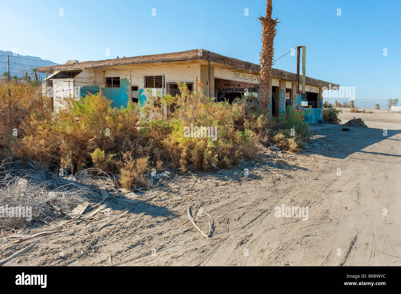 Paysages en Transition, Salton Sea Beach, Californie Banque D'Images Paysages en Transition, Salton Sea Beach, Californie Banque D'Images