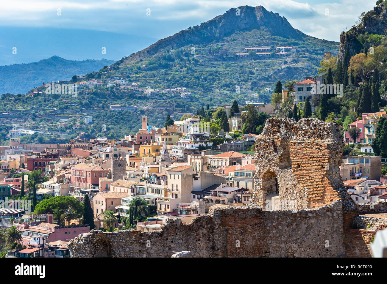 Taormina. Taormina a été main destination touristique en Sicile depuis le 19ème siècle. Taormina, Sicile, Italie. Banque D'Images