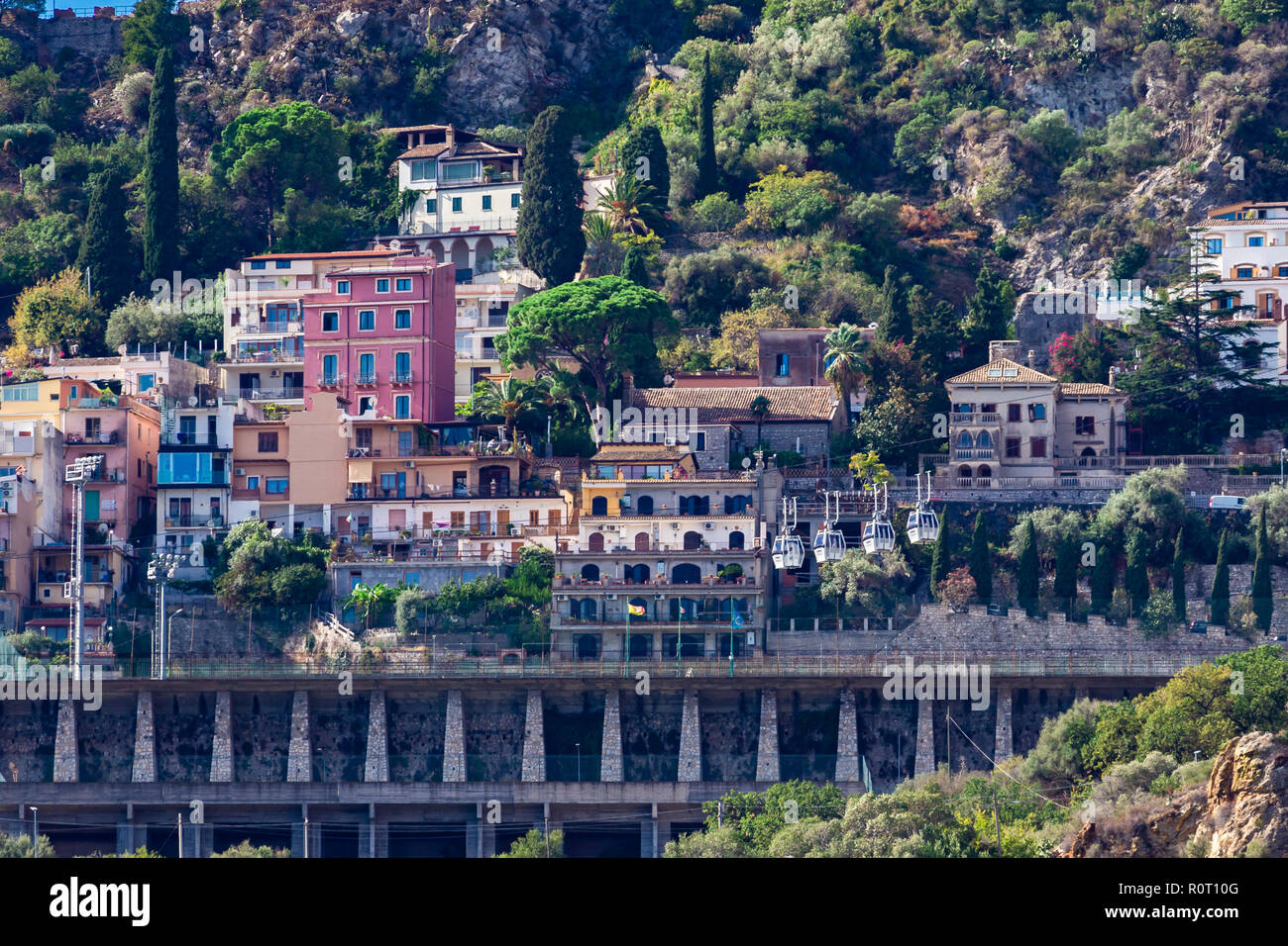 Taormina. Taormina a été main destination touristique en Sicile depuis le 19ème siècle. Taormina, Sicile, Italie. Banque D'Images