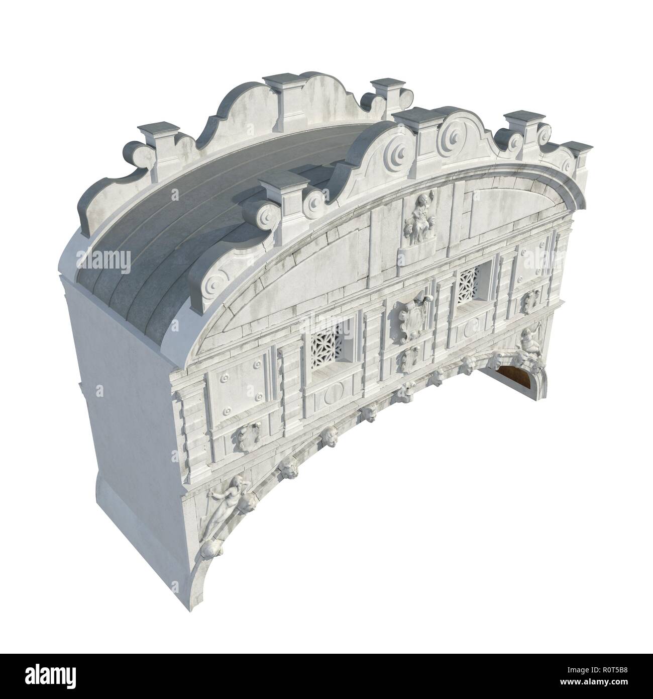 Pont des Soupirs, Ponte dei Sospiri, construit au 16e siècle, Venise, Italie, Europe le blanc. 3D illustration Banque D'Images