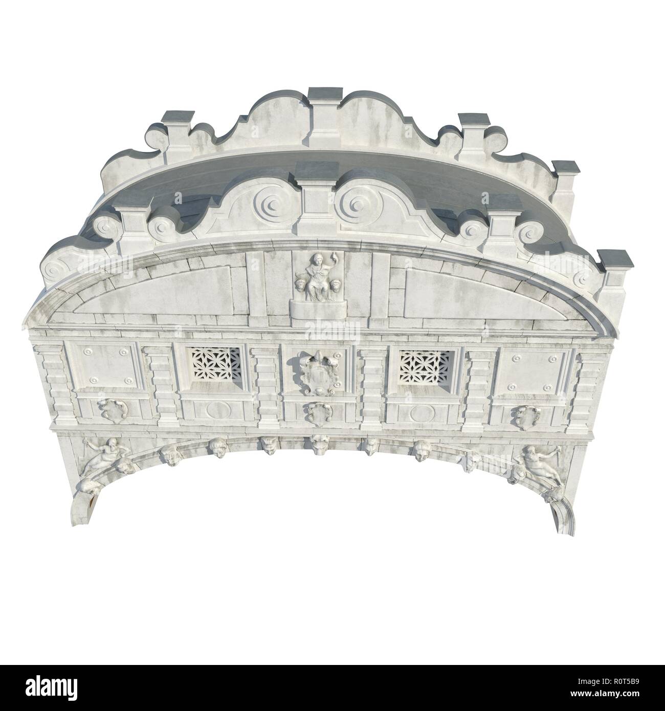 Pont des Soupirs, Ponte dei Sospiri, construit au 16e siècle, Venise, Italie, Europe le blanc. 3D illustration Banque D'Images