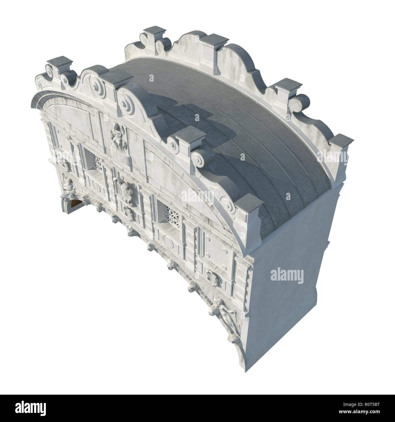Pont des Soupirs, Ponte dei Sospiri, construit au 16e siècle, Venise, Italie, Europe le blanc. 3D illustration Banque D'Images