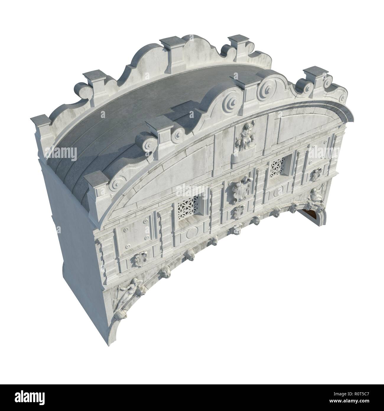 Pont des Soupirs, Ponte dei Sospiri, construit au 16e siècle, Venise, Italie, Europe le blanc. 3D illustration Banque D'Images