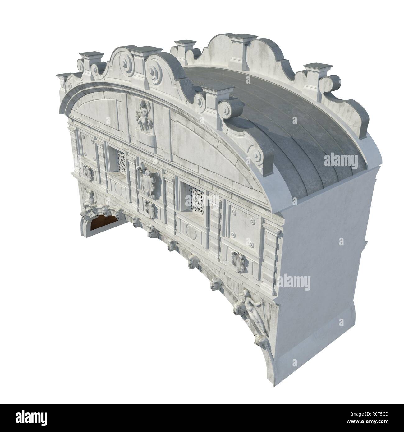 Pont des Soupirs, Ponte dei Sospiri, construit au 16e siècle, Venise, Italie, Europe le blanc. 3D illustration Banque D'Images