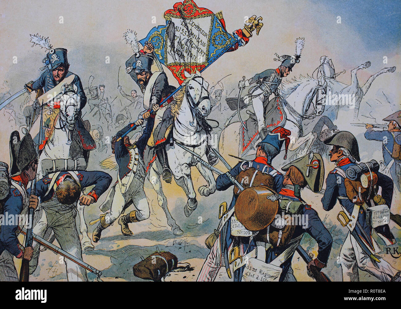 L'amélioration de la reproduction numérique, la bataille d'Heilsberg, a eu lieu le 10 juin 1807, pendant les guerres napoléoniennes, Heilsberg, l'Est de la Prusse Banque D'Images