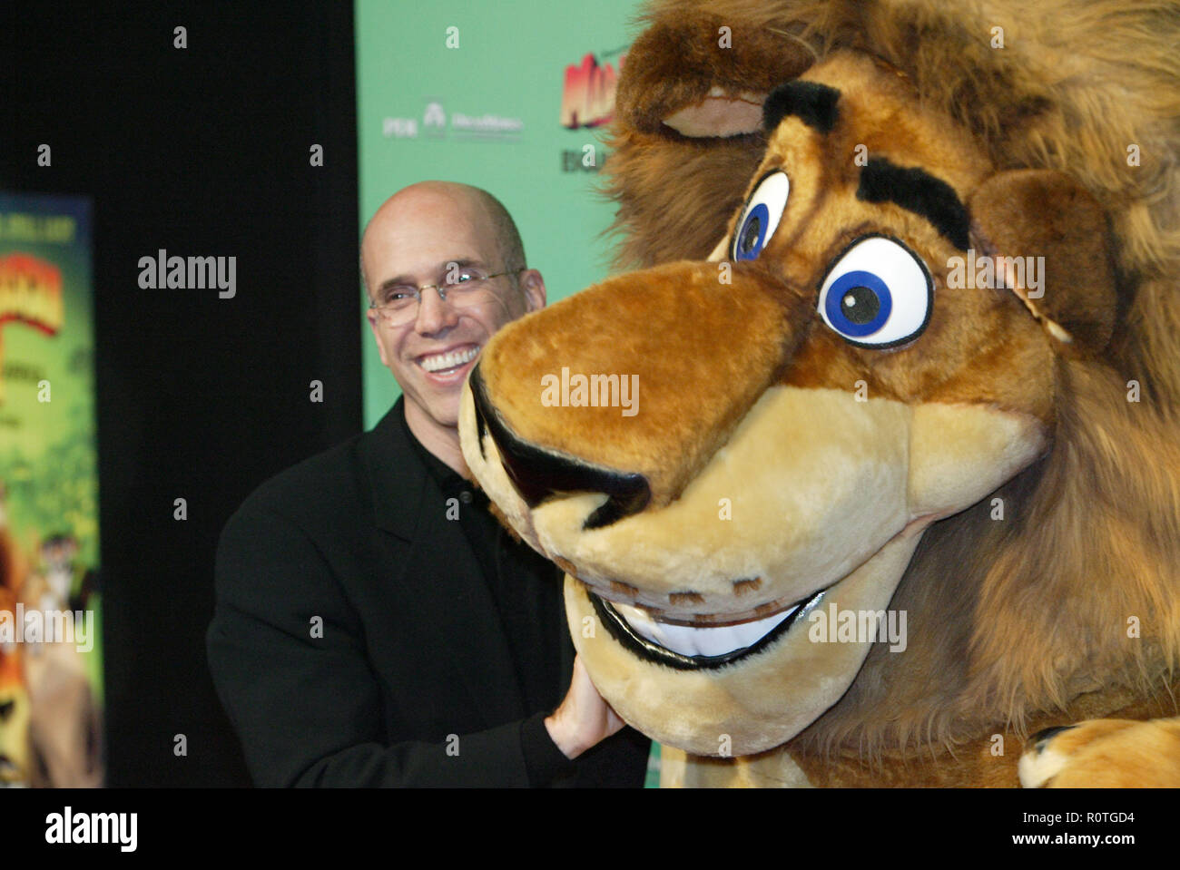 Jeffrey Katzenberg et Alex Le Lion La premiere de Madagascar : Escape 2 Africa au State Theatre. Sydney, Australie. 17.11.08. Banque D'Images