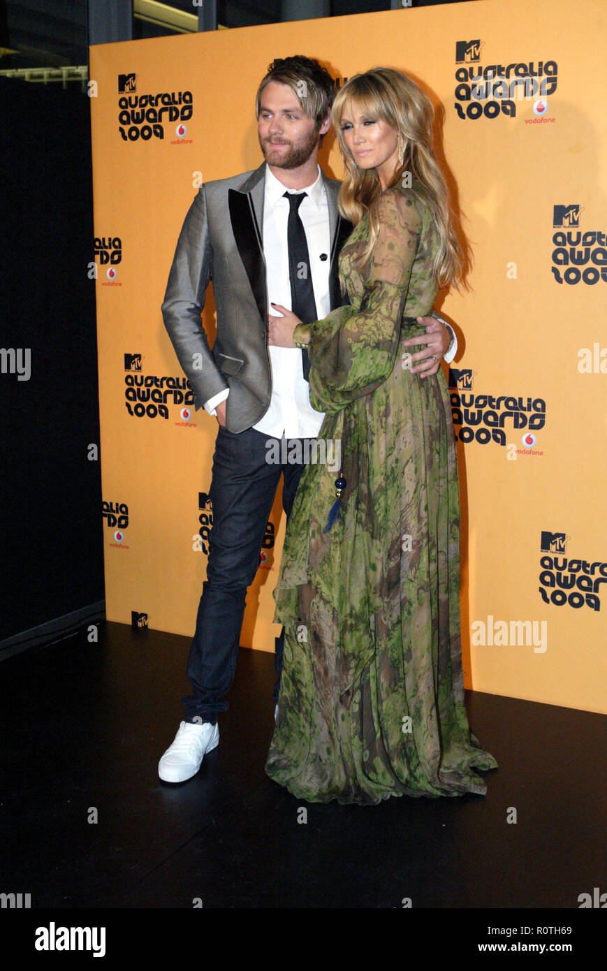 Delta Goodrem et Brian McFadden Les MTV Australia Awards tenue au Darling Harbour Convention and Exhibition Centre. Sydney, Australie. 27.03.09. Banque D'Images