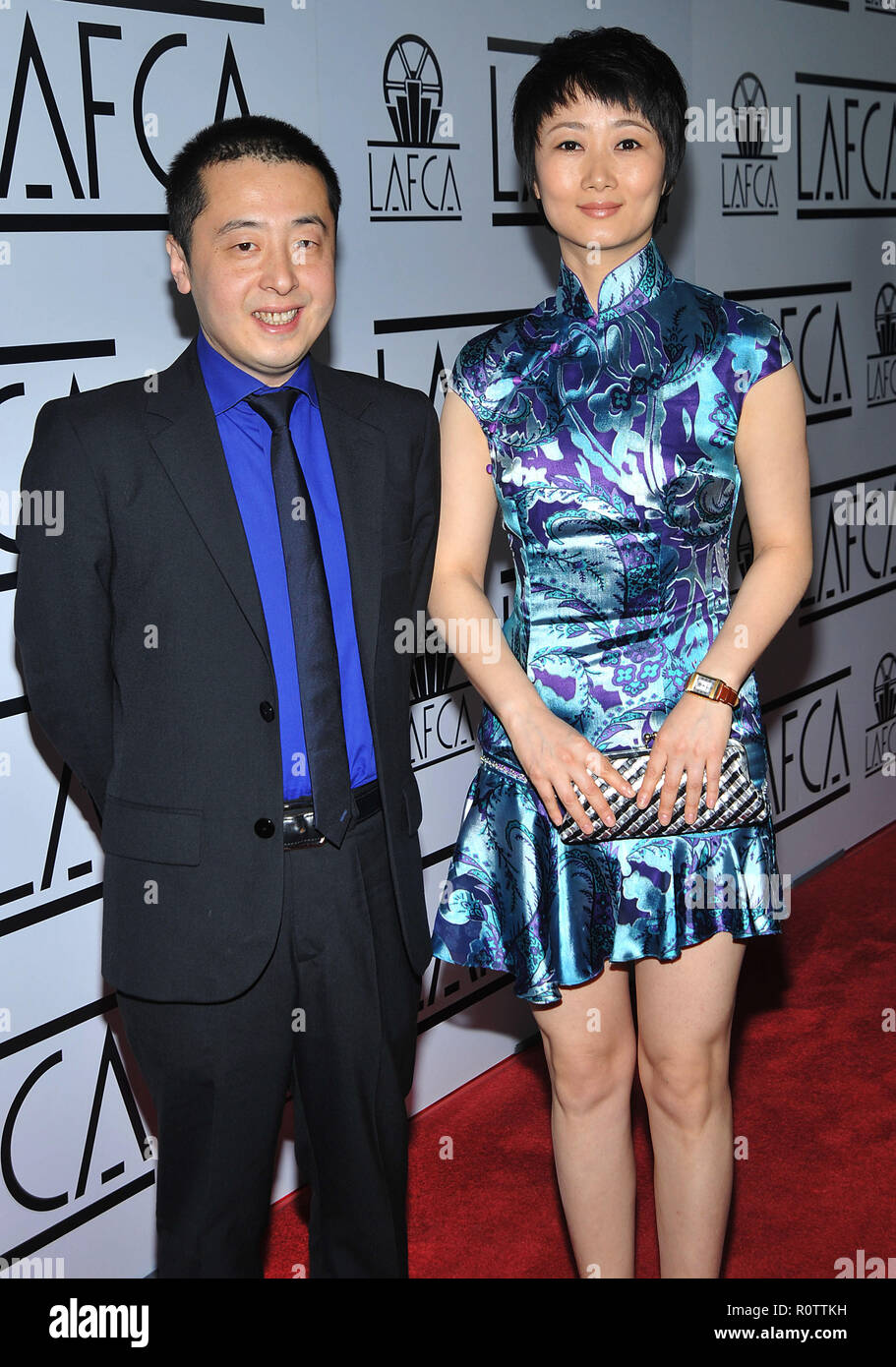 Tao Zhao Jia Zhangke et- LAFCA - Los Angeles Film Critics Association Awards 2009 à l'hôtel InterContinental à Los Angeles. - Banque D'Images