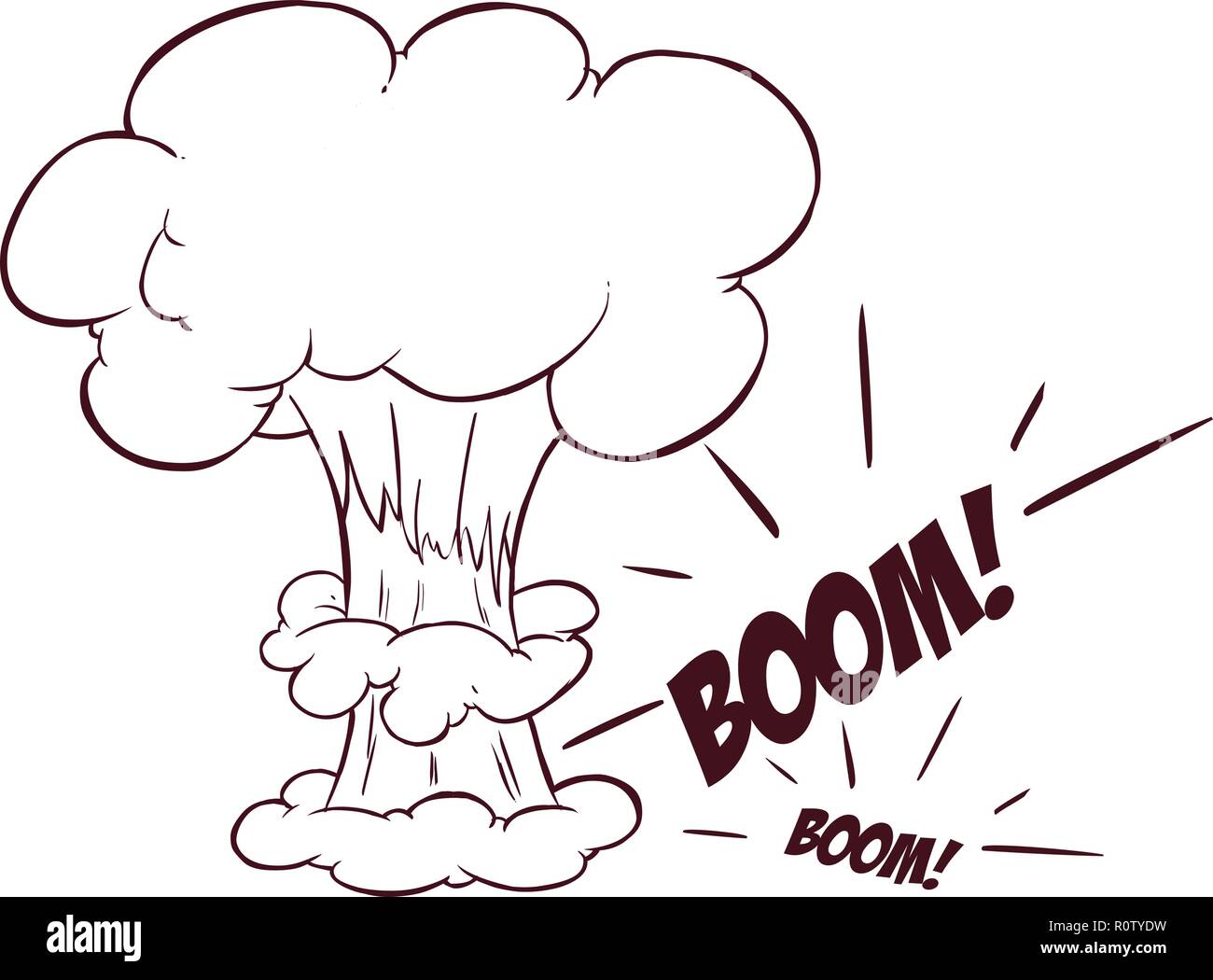Vector - champignon explosion nucléaire Illustration de Vecteur