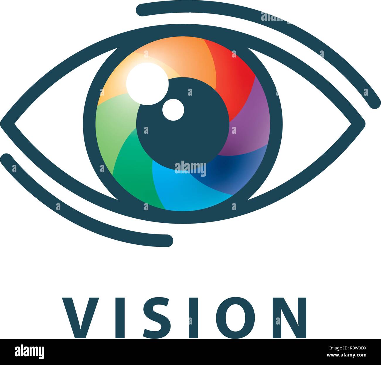 Inscrivez-vous dans la forme de l'œil. Vector illustration de l'icône Illustration de Vecteur