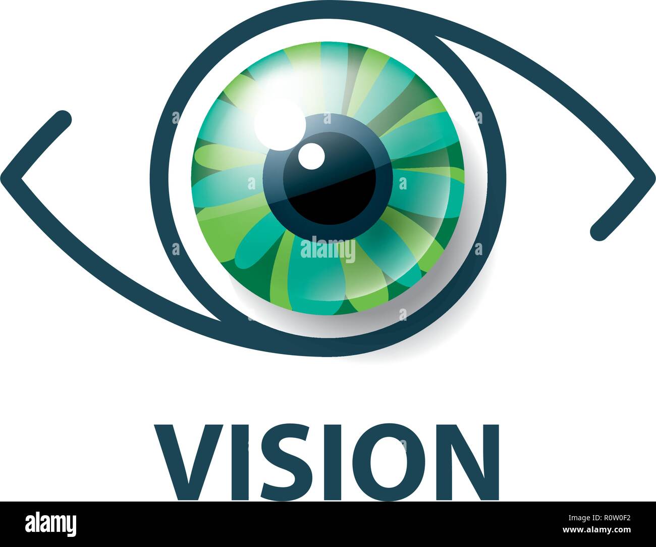 Inscrivez-vous dans la forme de l'œil. Vector illustration de l'icône Illustration de Vecteur