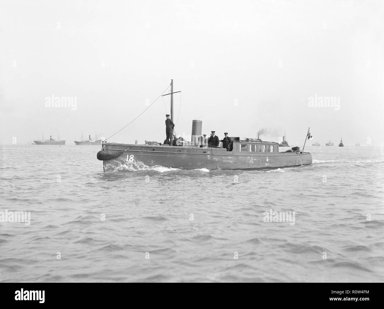 Le bateau de patrouille No18 en cours, 1914. Créateur : Kirk & Sons de Cowes. Banque D'Images