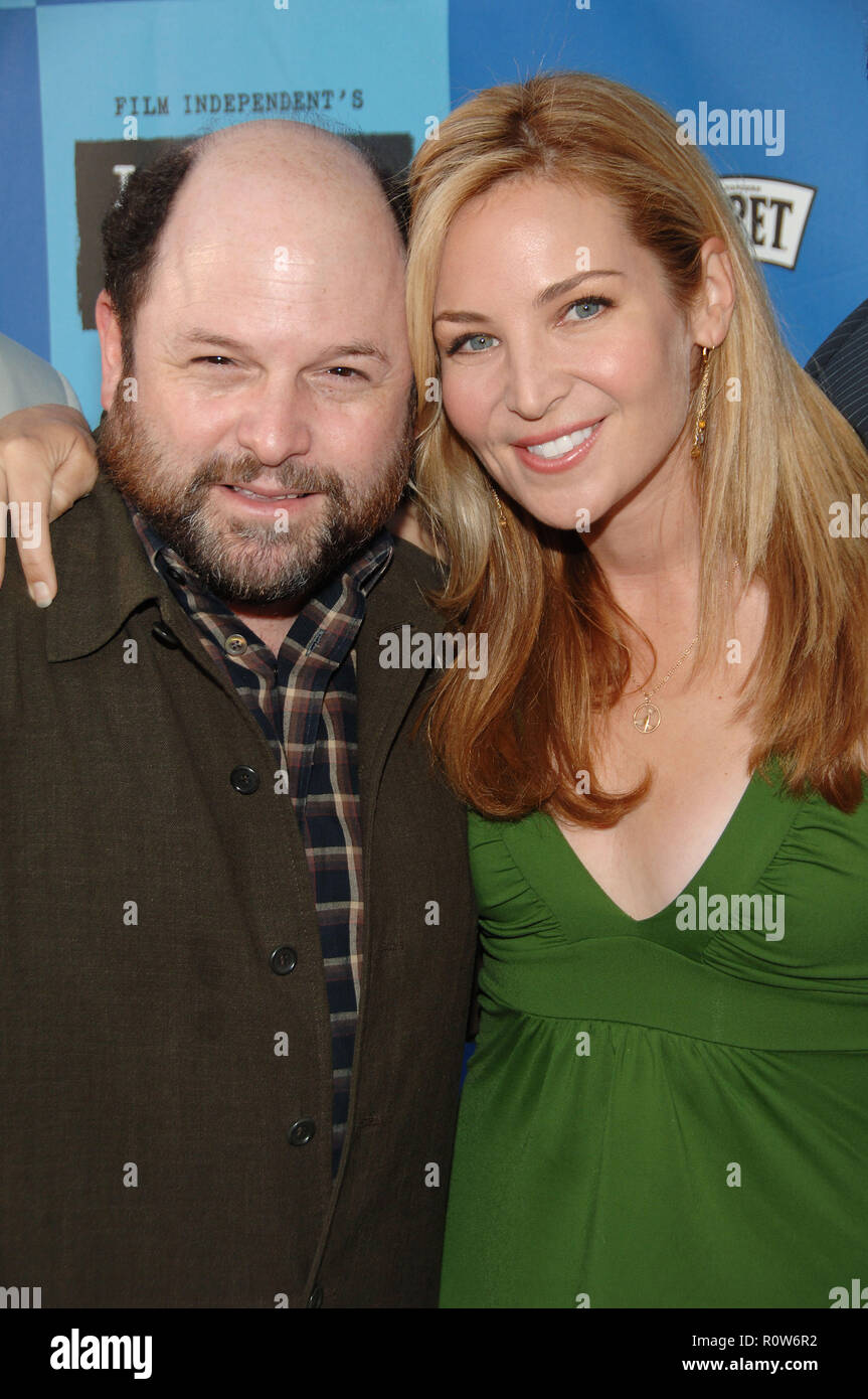 Jason Alexander et Jennifer Westfieldt (écrivain/star/ex prod), en arrivant à l'Ira et Abby en première mondiale au Festival de Théâtre de Westwood à Los Angeles. Ju Banque D'Images