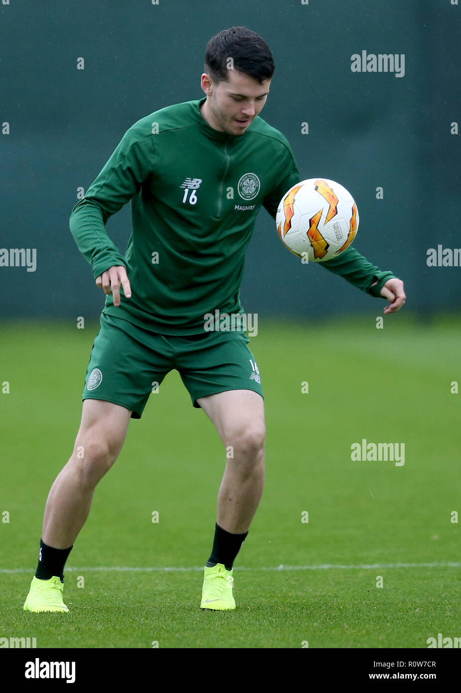 Morgan Lewis du Celtic lors de la session de formation à Lennoxtown, Glasgow. ASSOCIATION DE PRESSE Photo. Photo date : mercredi 7 novembre 2018. Voir l'ACTIVITÉ DE SOCCER histoire celtique. Crédit photo doit se lire : Jane Barlow/PA Wire Banque D'Images