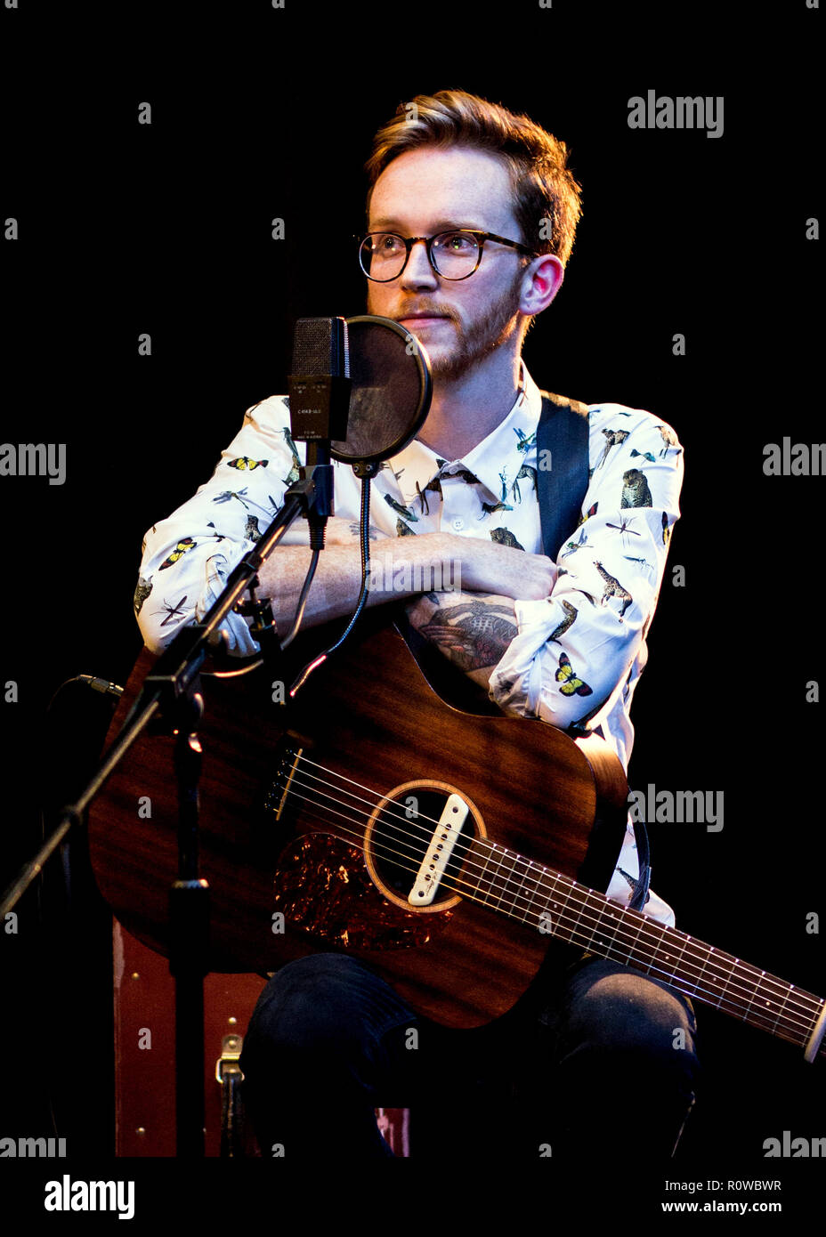 Musicien Guitare acoustique Banque D'Images