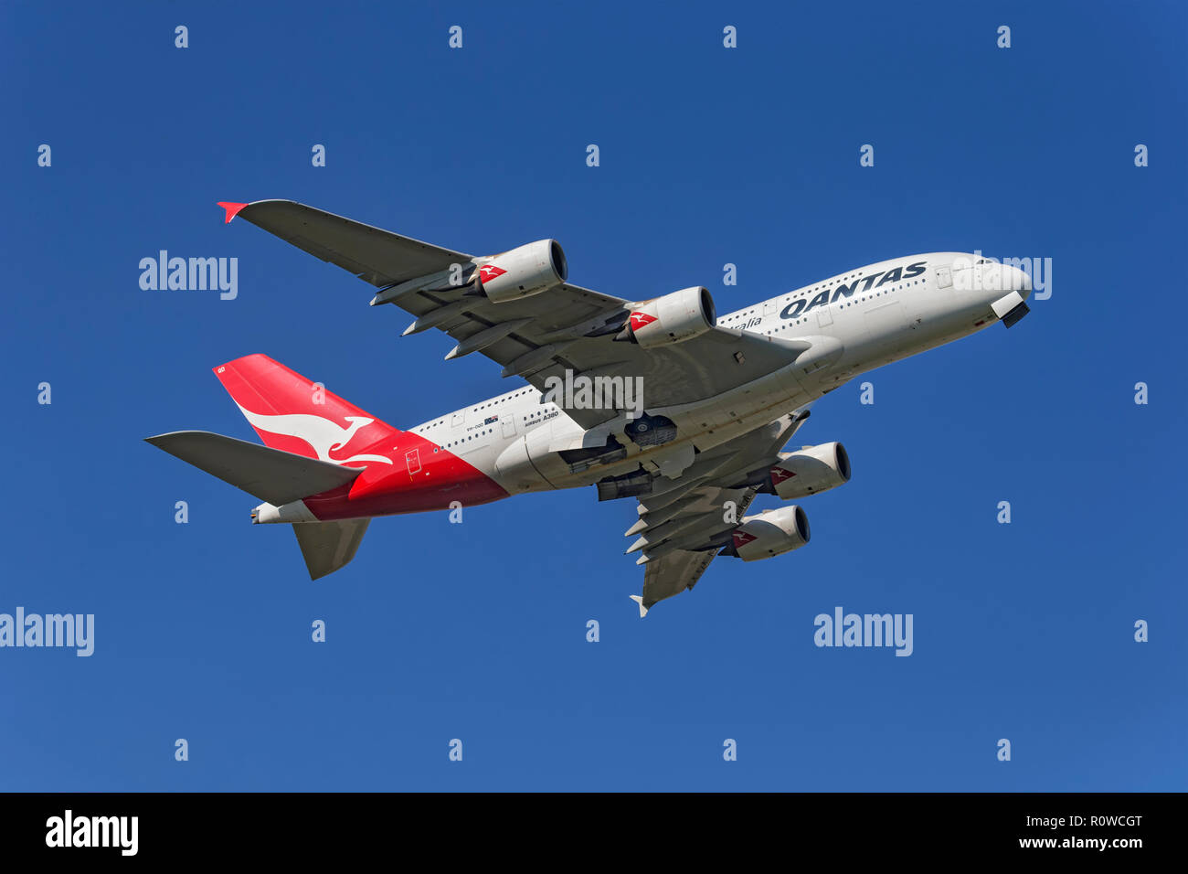 Airbus A380 de Qantas en Australie Banque D'Images