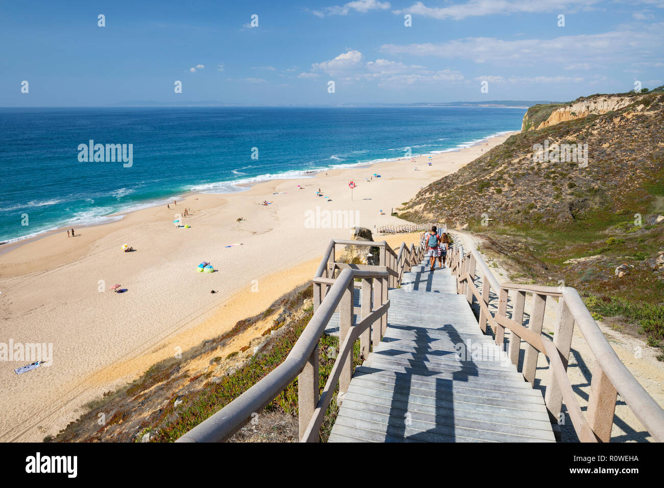 Praia das Bicas beach près de Cabo Espichel, Aldeia do Meco, Costa da Caparica, Setubal sesimbra, municipalité de district, région de Lisbonne, Portugal Banque D'Images