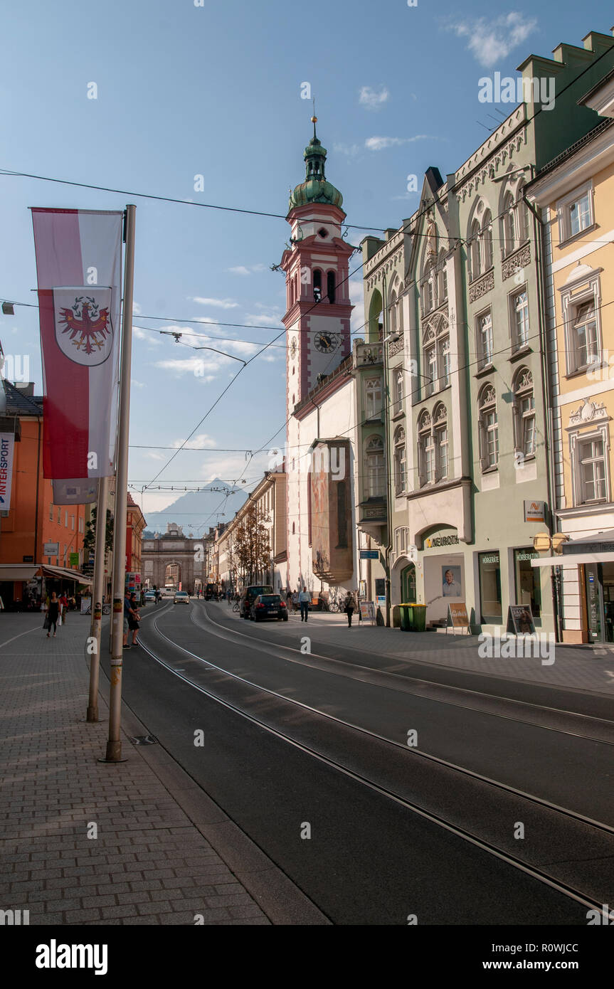 L'église Saint Joseph dans la rue Maria Theresa, Innsbruck, Autriche, Banque D'Images