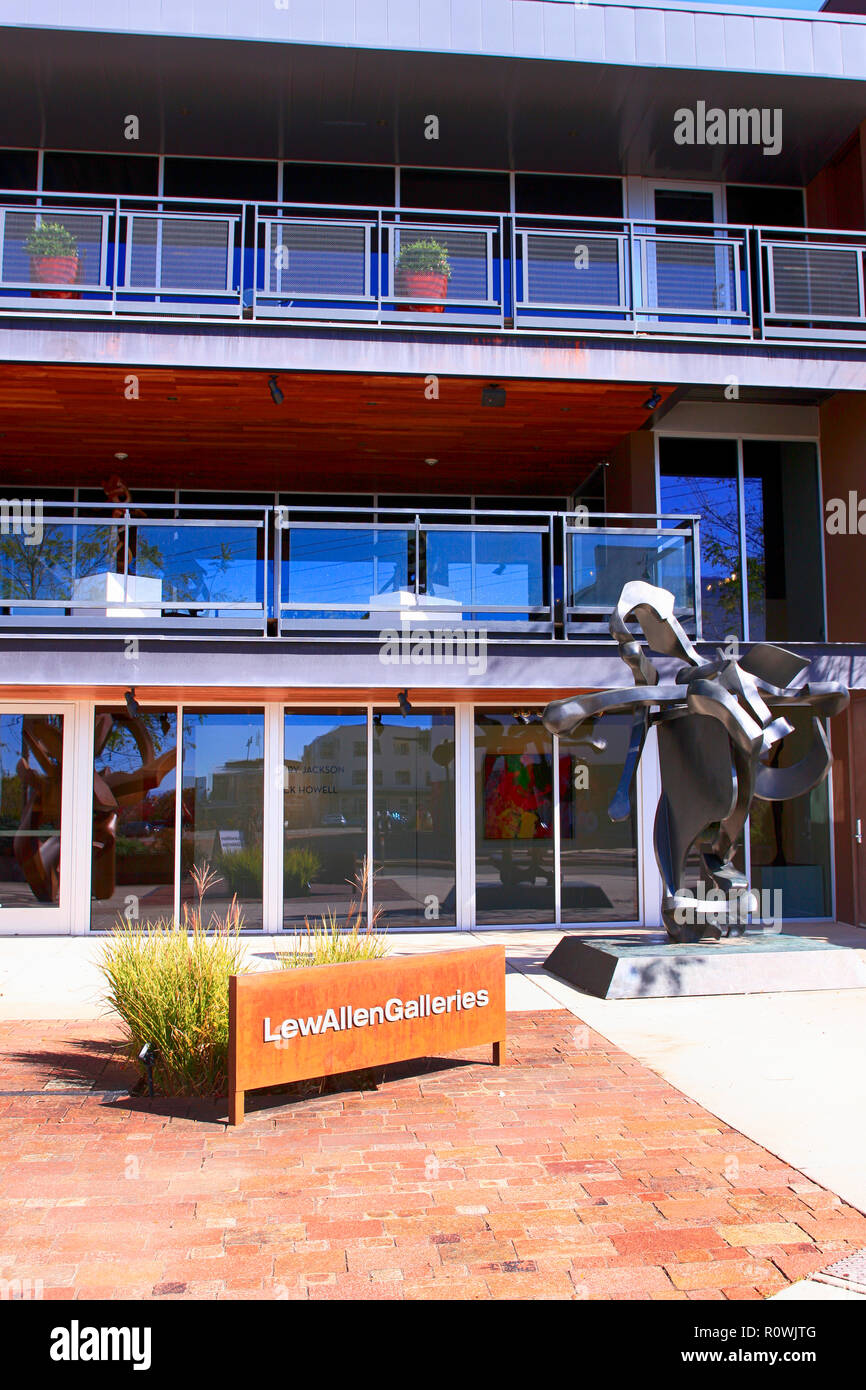 Lewallen Galleries bâtiment dans l'art gare quartier de Santa Fe, Nouveau Mexique Banque D'Images