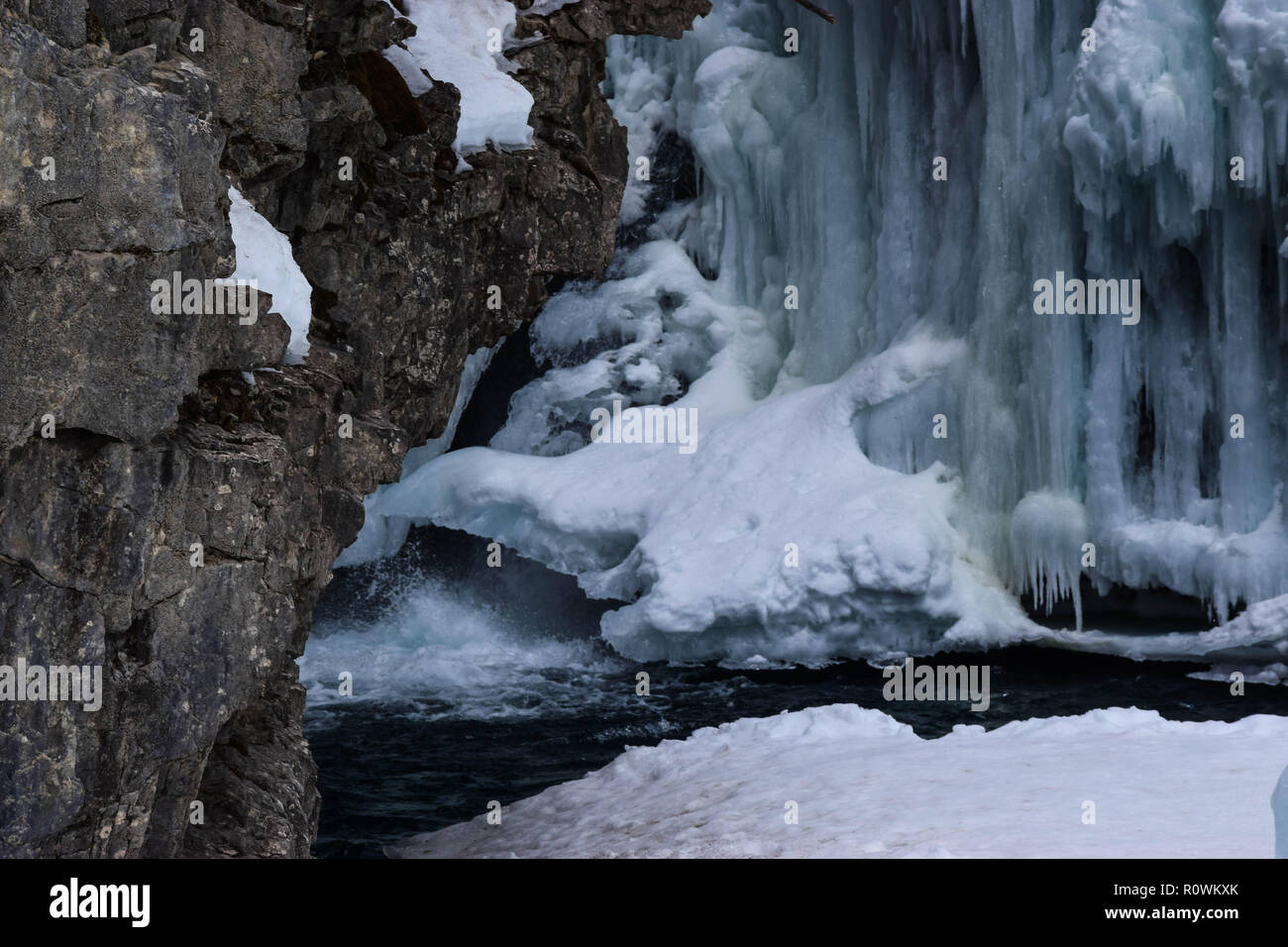 Paysage d'hiver de l'Alberta Banque D'Images