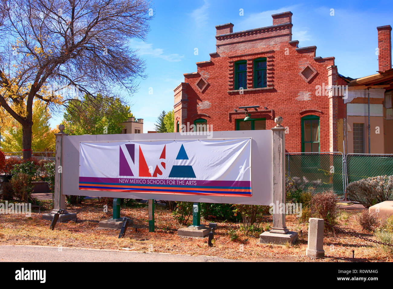 Réaménagement du bâtiment de l'École des Arts à Santa Fe, Nouveau Mexique USA Banque D'Images