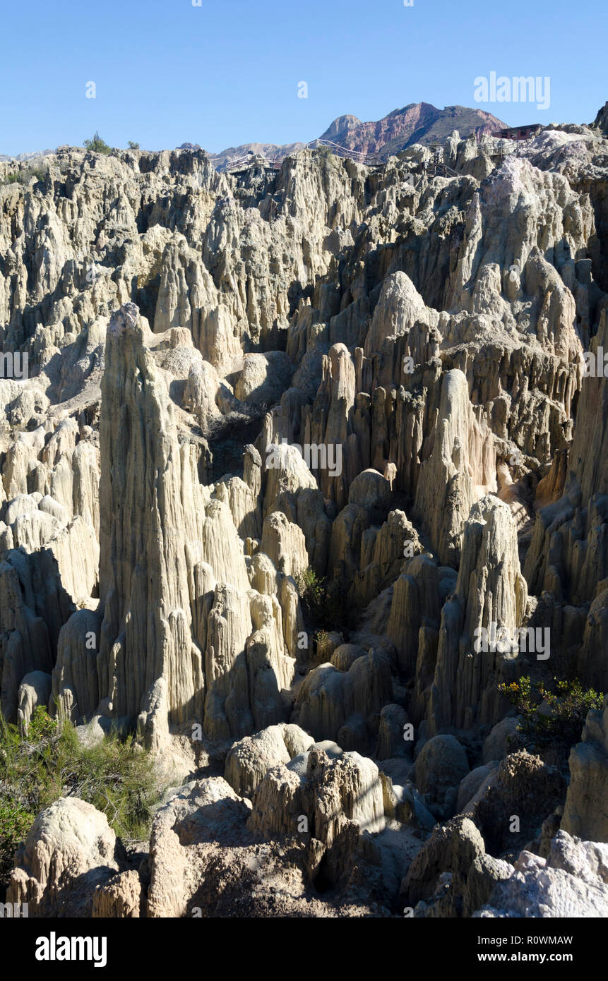 Valle de la Lune, la vallée de la Lune, La Paz, Bolivie Banque D'Images