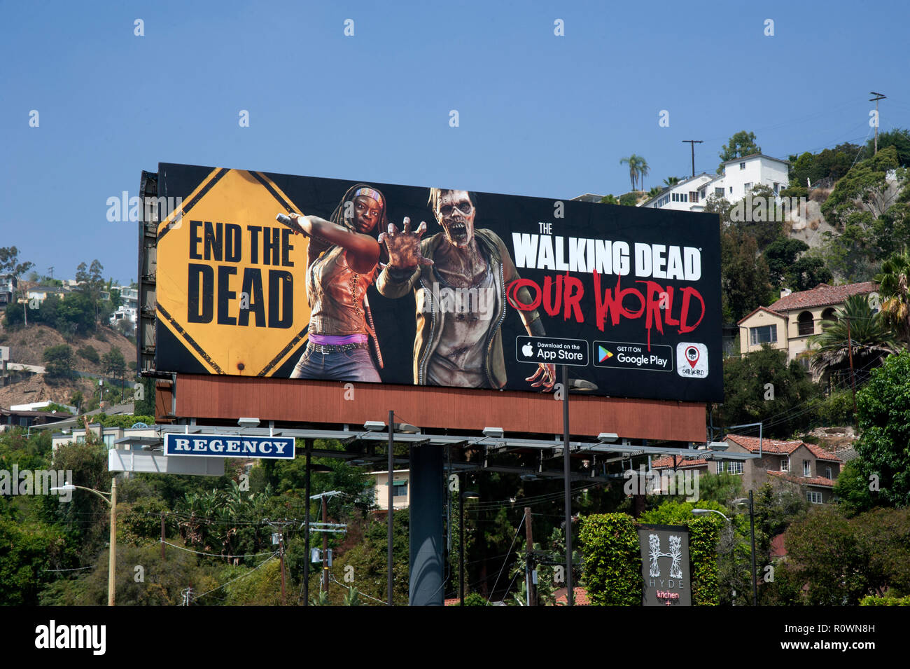 Walking Dead billboard 2018 Sunset Strip Banque D'Images