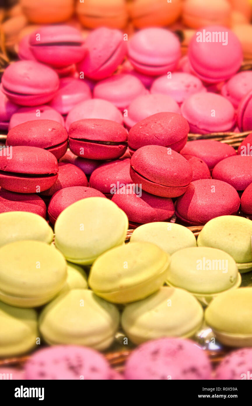 Macrons colorés sur l'écran Banque D'Images