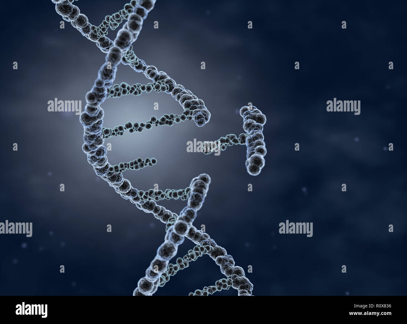Le génie génétique et la manipulation des gènes concept. 3D illustration Banque D'Images