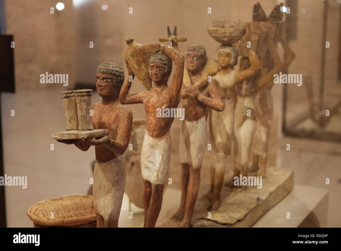 Berlin, Allemagne - novembre 2018 : Les anciennes reliques / chiffres à l'intérieur du Neues Museum ("Nouveau Musée"), l'île aux musées à Berlin Banque D'Images
