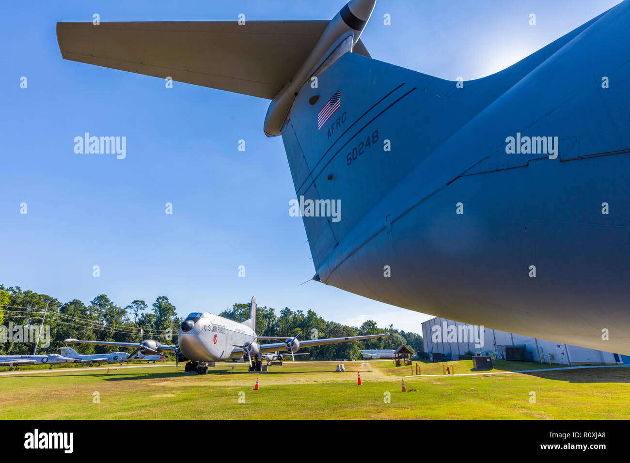 Le Musée de l'Aviation aussi de Géorgie Aviation Hall of Fame à Robins Air Force Base à Warner Robins, Georgia, United States Banque D'Images