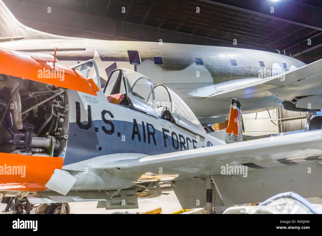 Le Musée de l'Aviation aussi de Géorgie Aviation Hall of Fame à Robins Air Force Base à Warner Robins, Georgia, United States Banque D'Images